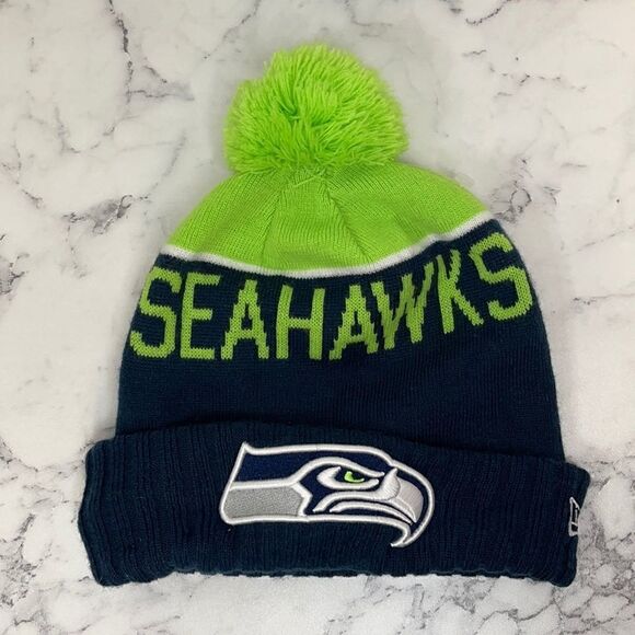 NFL Seattle Seahawks Pom Winter Hat Beanie - Picture 1 of 4